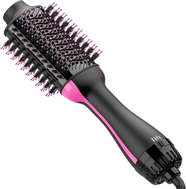 2-in-1 Hair Dryer & Styler Volumizer with Negative Ion Technology – 75mm Oval Ceramic Titanium Barrel