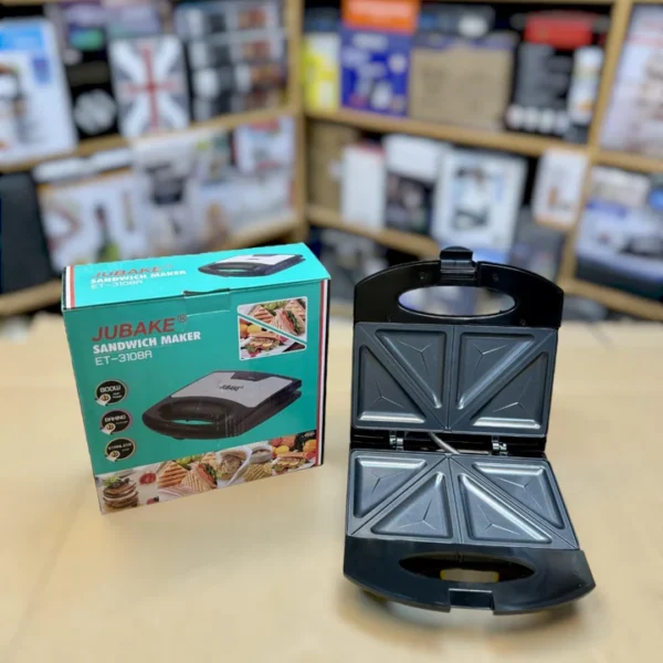 Sandwich Maker ET-3108A – 4-Slice Grill with Non-Stick Plates & Power Indicators