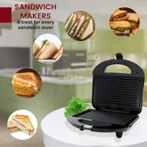 Sandwich Maker ET-3108A – 4-Slice Grill with Non-Stick Plates & Power Indicators