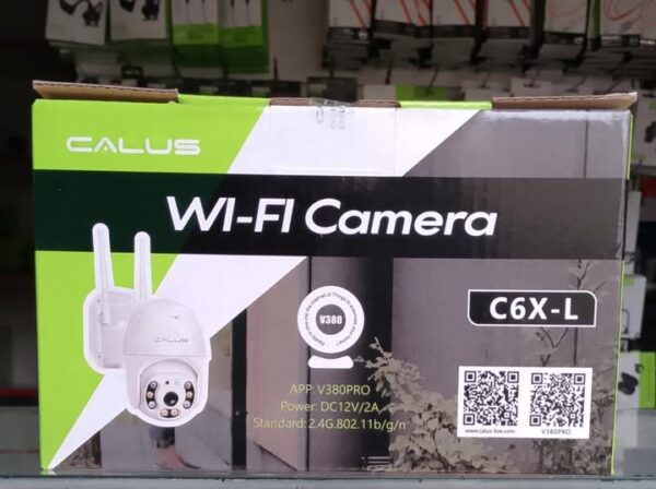 CALUS C6X-L Smart WiFi Rotating Outdoor CCTV Camera – 1080P HD, Night Vision, Two-Way Audio, IP66 Waterproof