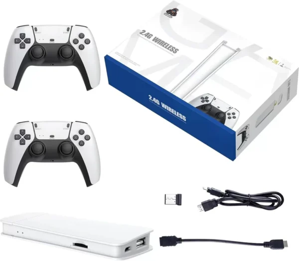 Game Console Stick with 2.4G Wireless Controllers – Retro Gaming Plug & Play with 20,000+ Built-In Games