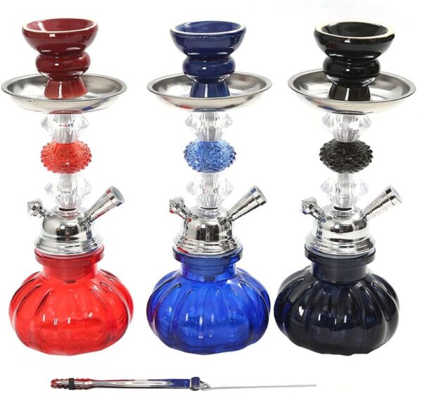 Small Hookah Set – Portable Mini Pumpkin Shisha Kit with Silicone Hose & Complete Accessories