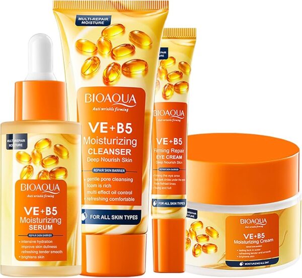 Anti-Wrinkle Skin Care Set with Vitamin E & B5 – 6-Piece Hydrating & Firming Facial Kit - Image 2