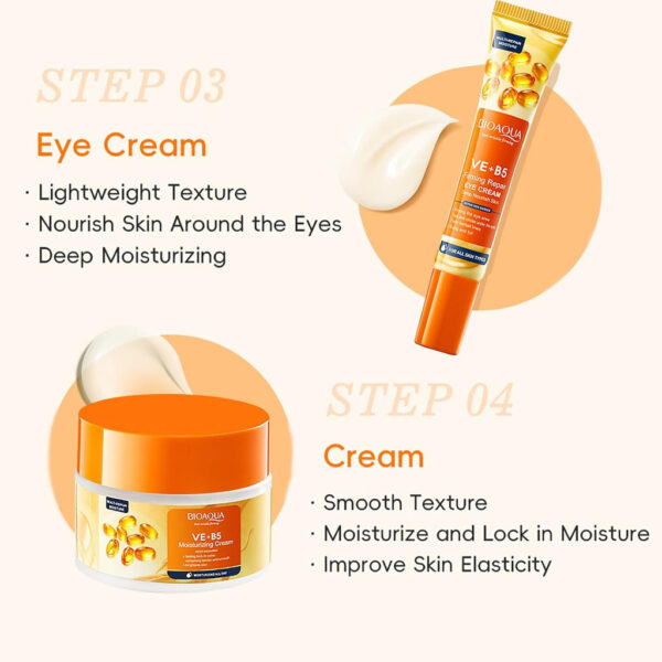 Anti-Wrinkle Skin Care Set with Vitamin E & B5 – 6-Piece Hydrating & Firming Facial Kit - Image 3