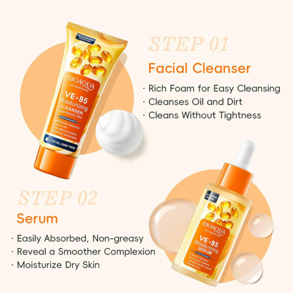 Anti-Wrinkle Skin Care Set with Vitamin E & B5 – 6-Piece Hydrating & Firming Facial Kit - Image 4