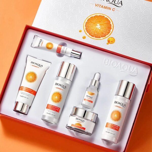 BIOAQUA 6-Piece Vitamin C Skin Care Set – Moisturizing & Anti-Aging Facial Kit - Image 3