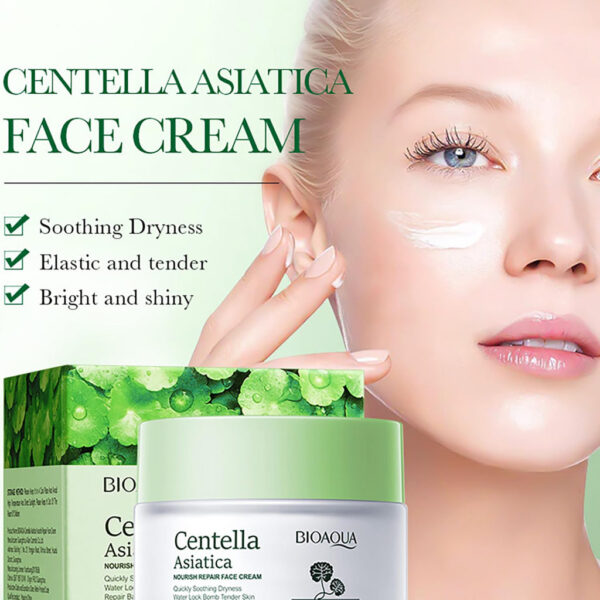 BIOAQUA Centella Asiatica Nourish Repair Face Cream – 50g | Hydrating, Oil Control & Anti-Acne Skincare - Image 2