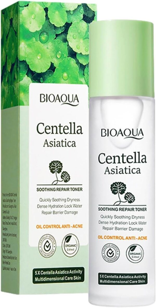 BIOAQUA Centella Asiatica Soothing Dryness Repair Toner – 120ml | Hydration, Oil Control & Anti-Acne Skincare - Image 4