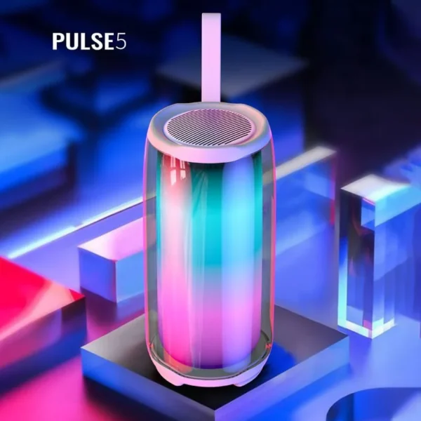 CALUS Pulse 5 Waterproof Bluetooth Speaker – 360° Light Show, Deep Bass, IP67 Rated, 12-Hour Playtime