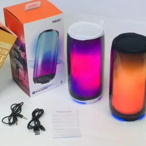 CALUS Pulse 5 Waterproof Bluetooth Speaker – 360° Light Show, Deep Bass, IP67 Rated, 12-Hour Playtime