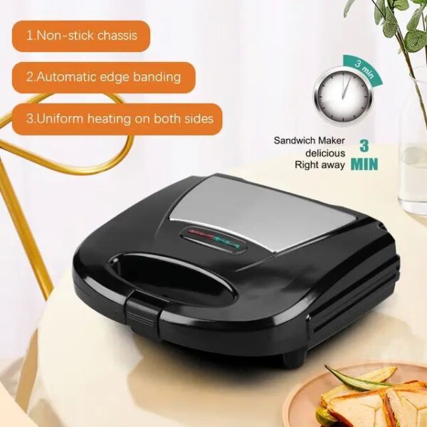 Sandwich Maker ET-3108A – 4-Slice Grill with Non-Stick Plates & Power Indicators