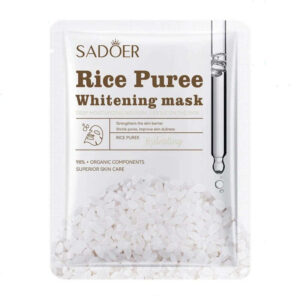 SADOER Rice Deep Moisturizing Hydrating Facial Mask – 25g | Brightening & Oil-Control Sheet Mask