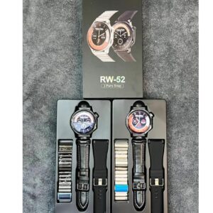 Haino Teko RW52 Smart Watch – Premium Round AMOLED Display with 3 Interchangeable Straps