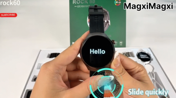 ROCK 60 Germany Smart Watch with Wireless Charging & 4 Interchangeable Straps