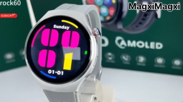 ROCK 60 Germany Smart Watch with Wireless Charging & 4 Interchangeable Straps