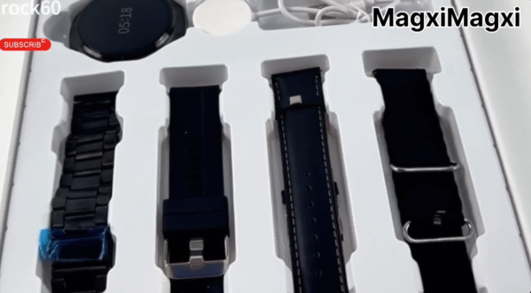 ROCK 60 Germany Smart Watch with Wireless Charging & 4 Interchangeable Straps