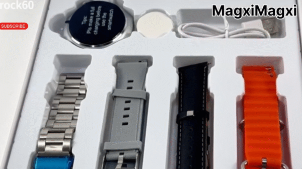 ROCK 60 Germany Smart Watch with Wireless Charging & 4 Interchangeable Straps
