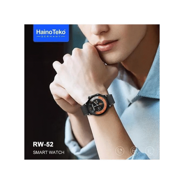 Haino Teko RW52 Smart Watch – Premium Round AMOLED Display with 3 Interchangeable Straps