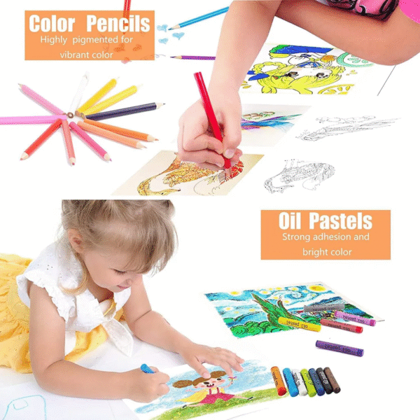 Kids Art Drawing Crayon 150 Color Set – Complete Creative Kit for Young Artists