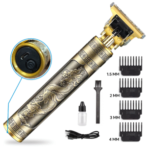T9 Trimmer for Men – Zero-Gapped Cordless Hair & Beard Clipper with Sharp T-Blade, LCD Display, and USB Charging