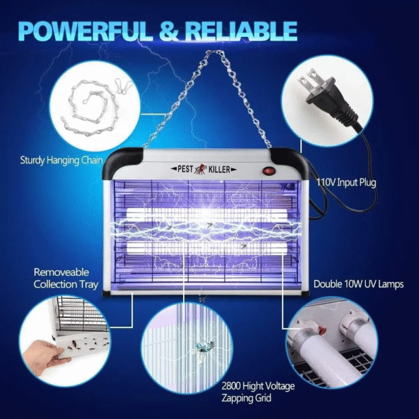 Mosquito Killer Lamp 20W – UV Insect Zapper for Indoor & Outdoor Use