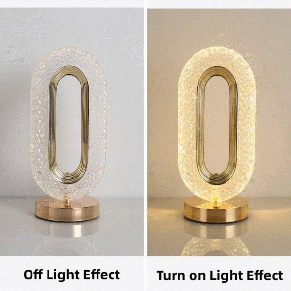 LED Cordless Table Lamp – USB Touch Dimming Crystal Night Light for Bedroom, Living Room, Hotel & Bar