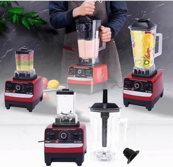 Silver Crest SC-1589 4500W 2-in-1 Commercial Blender & Juicer – Heavy-Duty Mixer with 2 Jars, 15-Speed Control, Stainless Steel Blades