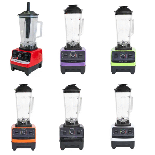 Silver Crest SC-1589 4500W 2-in-1 Commercial Blender & Juicer – Heavy-Duty Mixer with 2 Jars, 15-Speed Control, Stainless Steel Blades