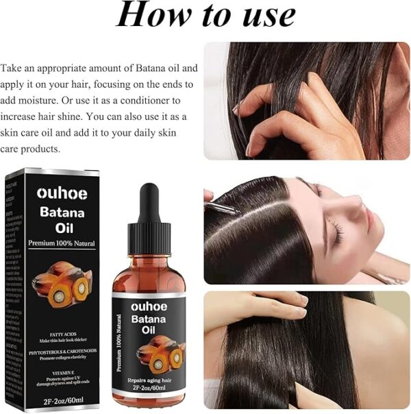 Batana Oil 60ml – Natural Hair Growth & Repair Oil for Thicker, Healthier Hair | Rich in Vitamin E, Fatty Acids & Phytosterols