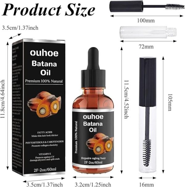 Batana Oil 60ml – Natural Hair Growth & Repair Oil for Thicker, Healthier Hair | Rich in Vitamin E, Fatty Acids & Phytosterols