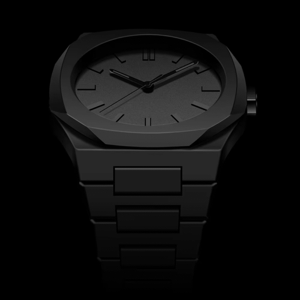 Men’s Stainless Steel Black Arabic Numeral Watch – Classic Arabic Dial, Slim Design, Durable Metal Strap
